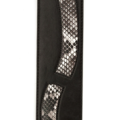 D'addario Planet Waves Snake Skin Window Leather Guitar Strap - Poppa's Music 