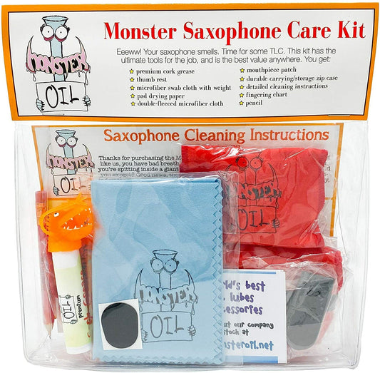 Monster Oil Care and Cleaning Kit for Saxophone - Poppa's Music 