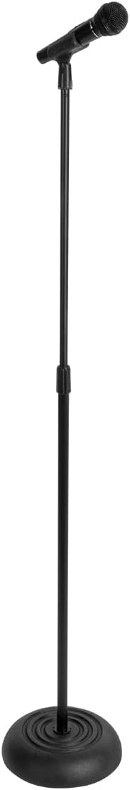 On-Stage Round-Base Mic Stand - MS7201B - Premium microphone stand from On-Stage - Just $31.95! Shop now at Poppa's Music