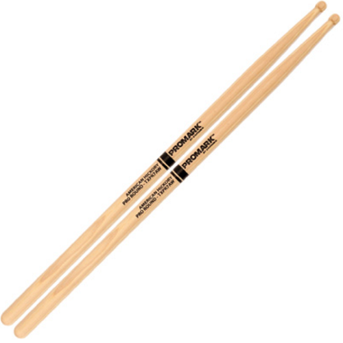 Promark Hickory 7A Pro-Round Wood Tip Drum Set Sticks - Poppa's Music 