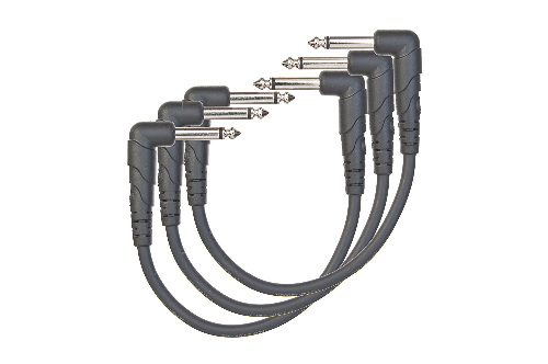D'addario Planet Waves Classic Series Patch Cable, Right ANGLE, 6 Inches - 3-PACK - Poppa's Music 