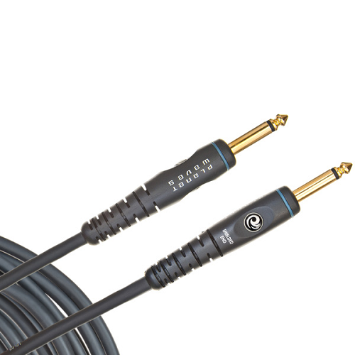 D'Addario Gold Plated Custom Series Instrument Cable, 10 Ft - PW-G-10 - Poppa's Music 