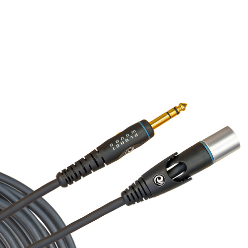 D'addario Planet Waves Gold Plated Custom Series Microphone Cable,  XLR Female to 1/4", 25 Feet - Poppa's Music 