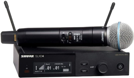 Shure Wireless System with SM58 Handheld Transmitter Model SLXD24/SM58-G58 - Poppa's Music 