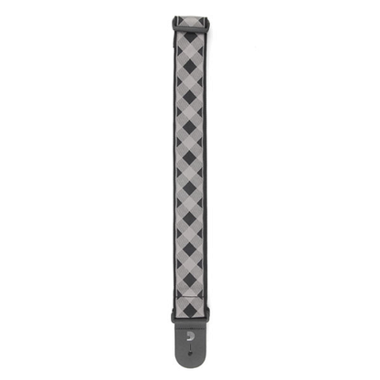 D'addario Planet Waves Americana Woven Buffalo Check-Grey Guitar Strap - Poppa's Music 