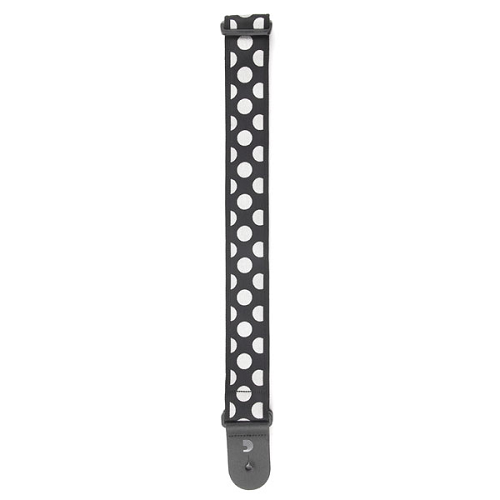 D'addario Planet Waves Black W/ Silver Large Polka Dots Woven Guitar Strap - Premium Guitar Strap from D'addario - Just $17.99! Shop now at Poppa's Music