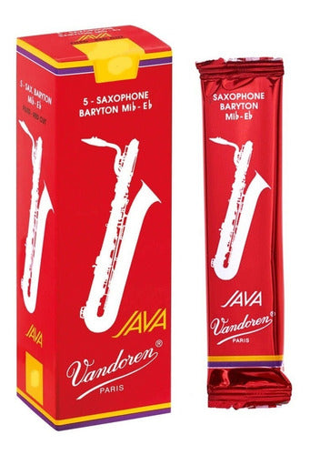 Vandoren Java Red Baritone Saxophone Reeds - 5 Per Box - Poppa's Music 