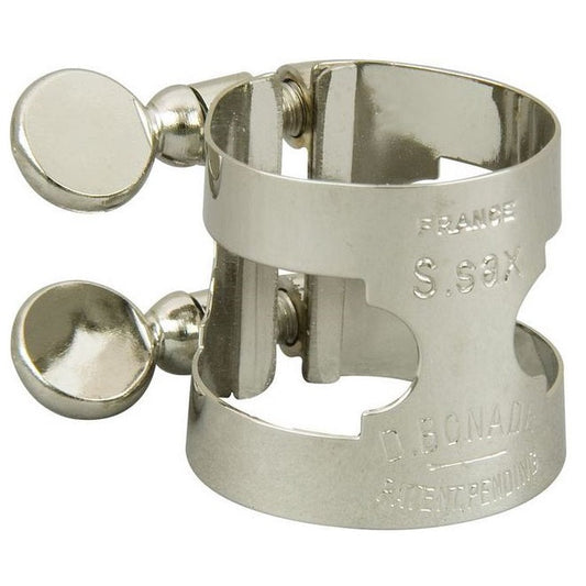 Bonade Inverted Soprano Sax Nickel Ligature - 2257U - Poppa's Music 