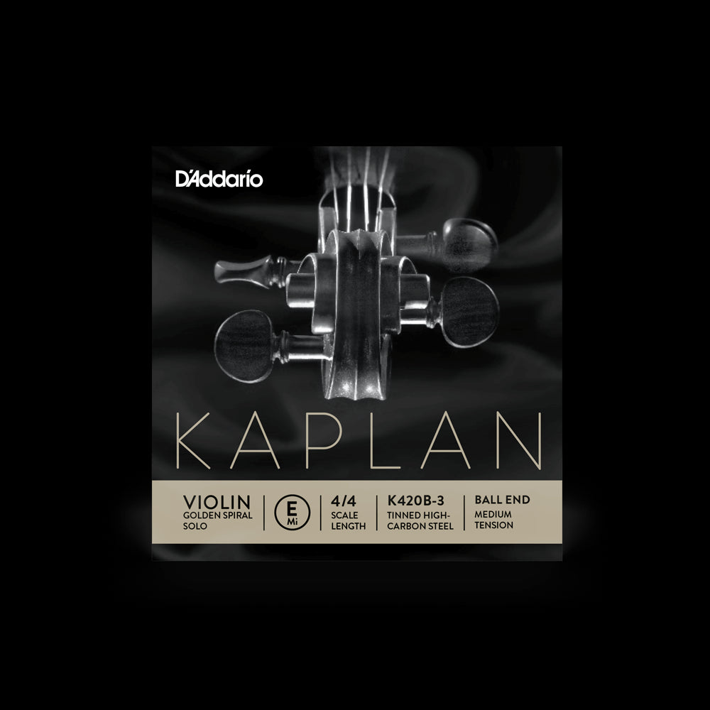 D'addario Kaplan Golden Spiral Solo Violin Single E String, 4/4 Scale, Medium Tension - Premium Violin Strings from D'addario - Just $4.75! Shop now at Poppa's Music
