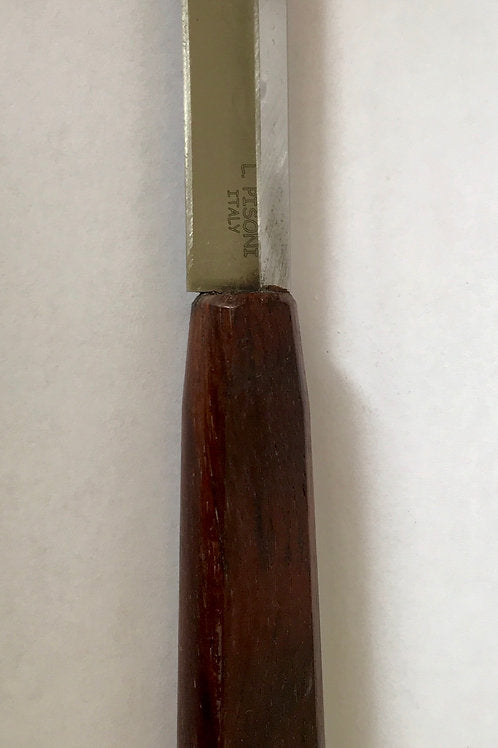 Pisoni Wood Handle Deluxe Double Hollow Ground Knife - Poppa's Music 