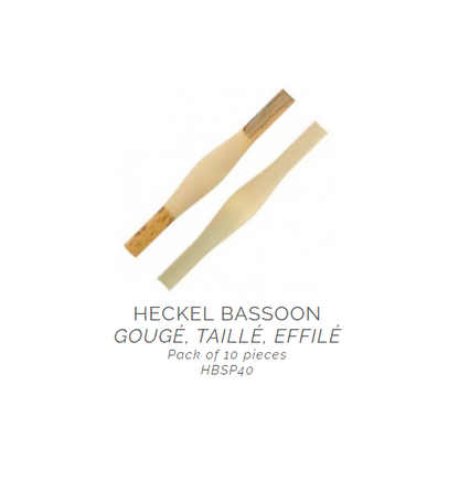Vandoren Bassoon Cane Gouged, Shaped and Profiled / 10 Pieces - HBSP40 - Poppa's Music 