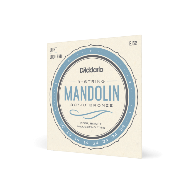 D'addario Mandolin Strings EJ62 80/20 Phosphor Bronze - Poppa's Music 