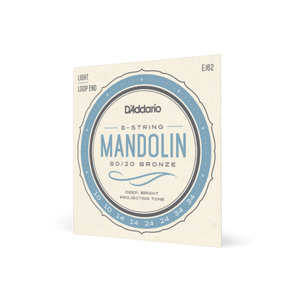 D'addario Mandolin Strings EJ62 80/20 Phosphor Bronze - Poppa's Music 