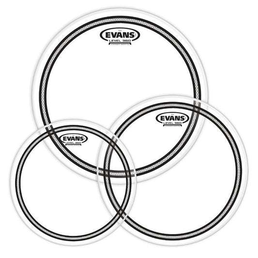 Evans EC2 Tompack, Clear, Fusion (10 inch, 12 inch, 14 inch) - Poppa's Music 
