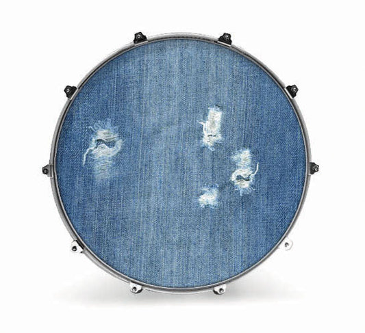 Evans Fabrics Bass Drum Head - Denim - Poppa's Music 