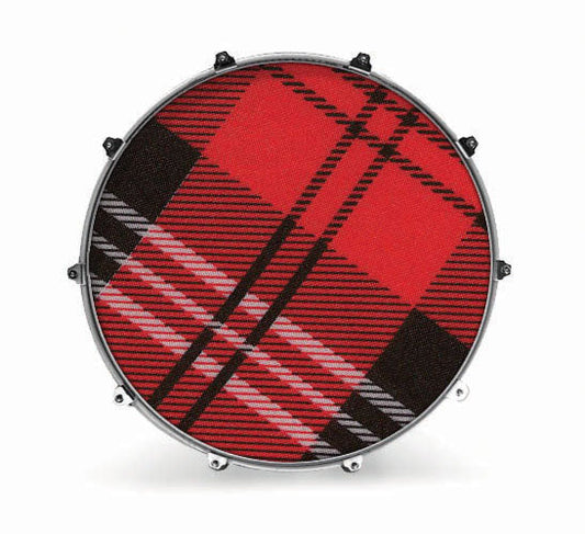 Evans Fabrics Bass Drum Head - Plaid 2 - Poppa's Music 
