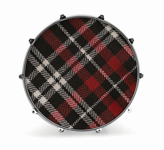 Evans Fabrics Bass Drum Head - Plaid 3 - Poppa's Music 