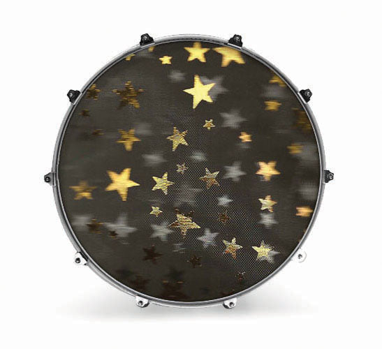 Evans Fabrics Bass Drum Head - Stars - Poppa's Music 