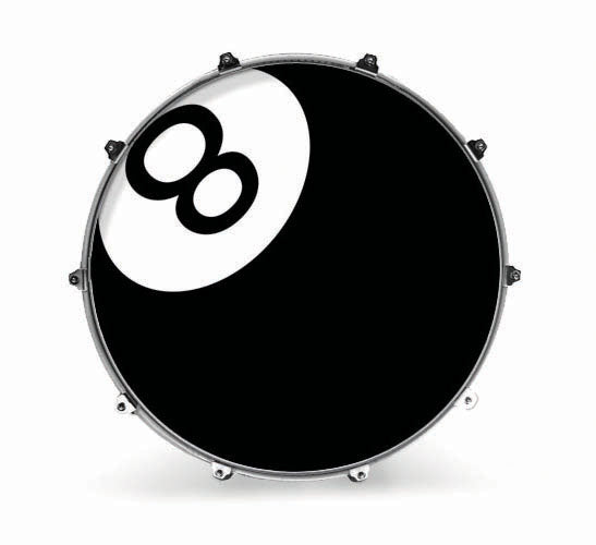 Evans Graphics Bass Drum Head - 8 Ball - Premium  from Evans - Just $88.95! Shop now at Poppa's Music