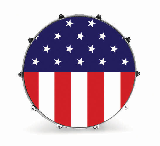 Evans Graphics Bass Drum Head - American Flag - Premium  from Evans - Just $88.95! Shop now at Poppa's Music