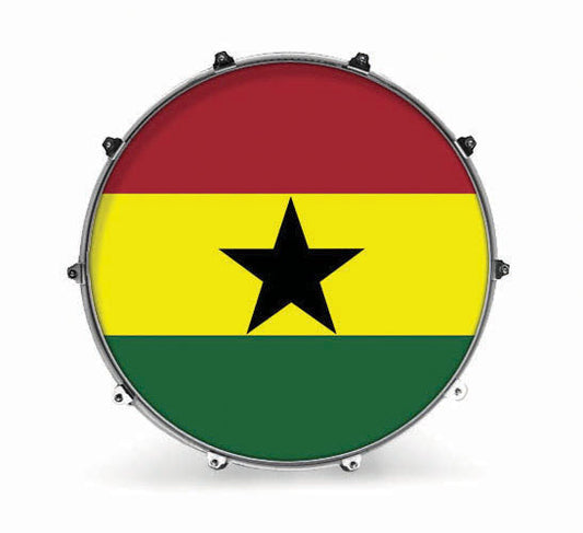 Evans Graphics Bass Drum Head - Reggae - Poppa's Music 