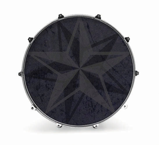 Evans Graphics Bass Drum Head - Star Burst 1 - Poppa's Music 