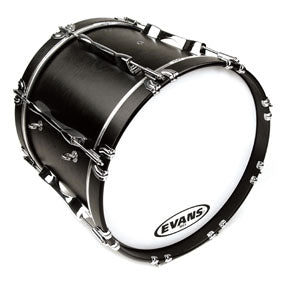 Evans MS1 White Marching Bass Drum Head - 18 - Premium Bass Drum Head from Evans - Just $27.99! Shop now at Poppa's Music