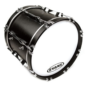 Evans MS1 White Marching Bass Drum Head - 28 - Poppa's Music 