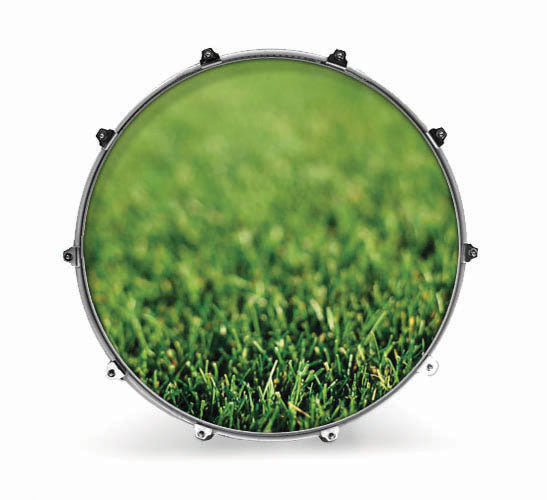 Evans Nature Bass Drum Head - Grass - Premium  from Evans - Just $88.95! Shop now at Poppa's Music