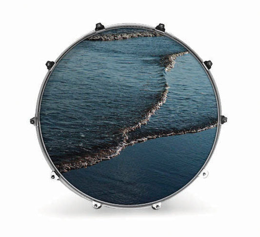 Evans Nature Bass Drum Head - Ocean 1 - Poppa's Music 