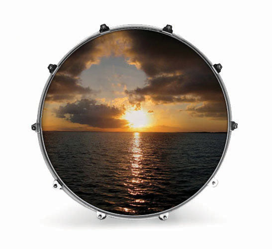 Evans Nature Bass Drum Head - Ocean 2 - Premium  from Evans - Just $88.95! Shop now at Poppa's Music