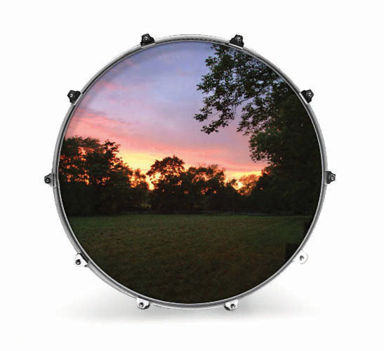 Evans Nature Bass Drum Head - Sunset - Premium  from Evans - Just $88.95! Shop now at Poppa's Music