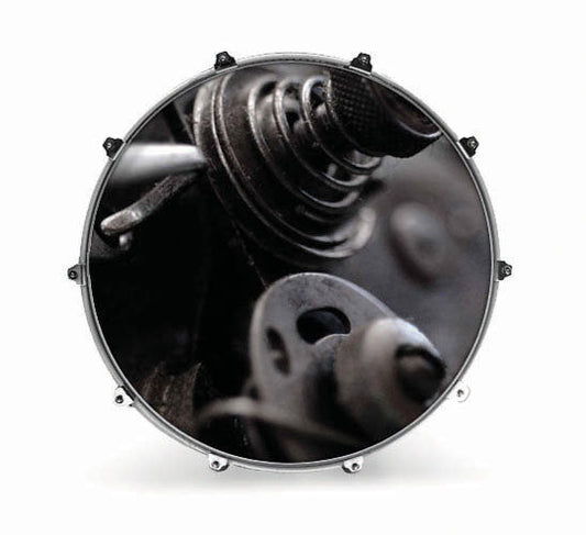 Evans Photography Series Bass Drum Head - Machines - Poppa's Music 