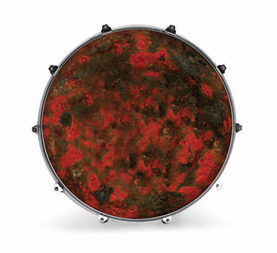 Evans Textures Series Bass Drum Head - Red Rust - Premium  from Evans - Just $88.95! Shop now at Poppa's Music