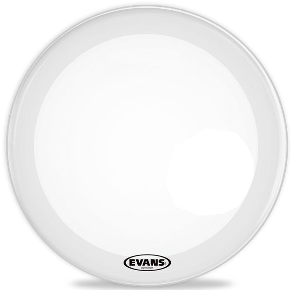Evans EQ3 Coated White Bass Drum Head - NO Port - 20 - Poppa's Music 