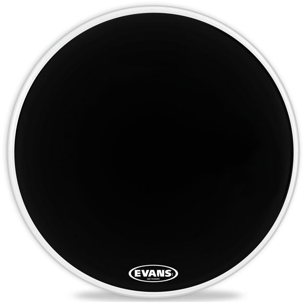 Evans EQ3 Black Bass Drum Head - NO Port - 20 - Premium Bass Drum Head from Evans - Just $39.20! Shop now at Poppa's Music