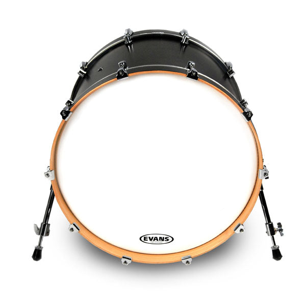 Evans EQ3 Resonant Smooth White Bass Drum Head - NO Port - 24 - Poppa's Music 