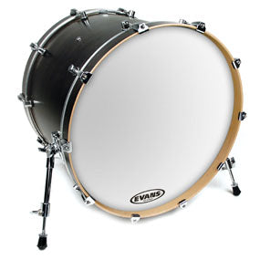 Evans EQ3 Resonant Smooth White Bass Drum Head - NO Port - 24 - Poppa's Music 