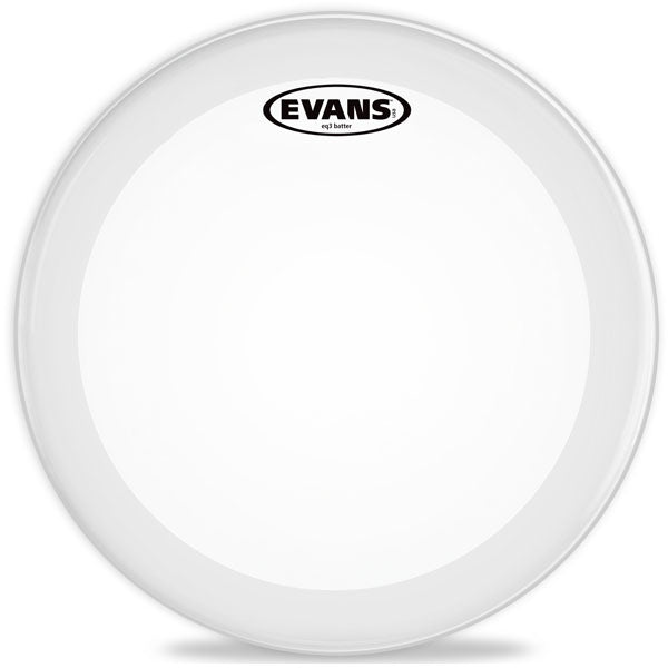 Evans EQ3 Frosted Bass Drum Head - 18 - Premium Bass Drum Head from Evans - Just $49.99! Shop now at Poppa's Music