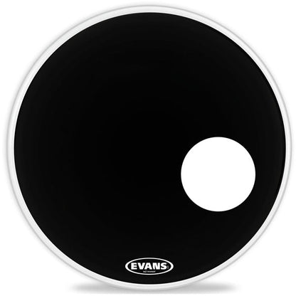 Evans EQ3 Resonant Black Bass Drum Head, 26 Inch - Poppa's Music 