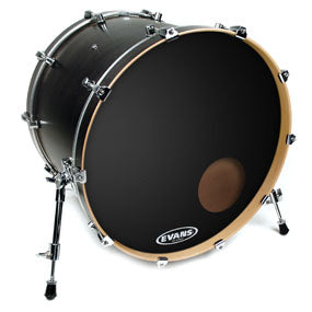 Evans EQ3 Resonant Black Bass Drum Head, 18 Inch - Poppa's Music 