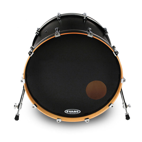 Evans EQ3 Resonant Onyx Bass Drum Head - 24 - Poppa's Music 