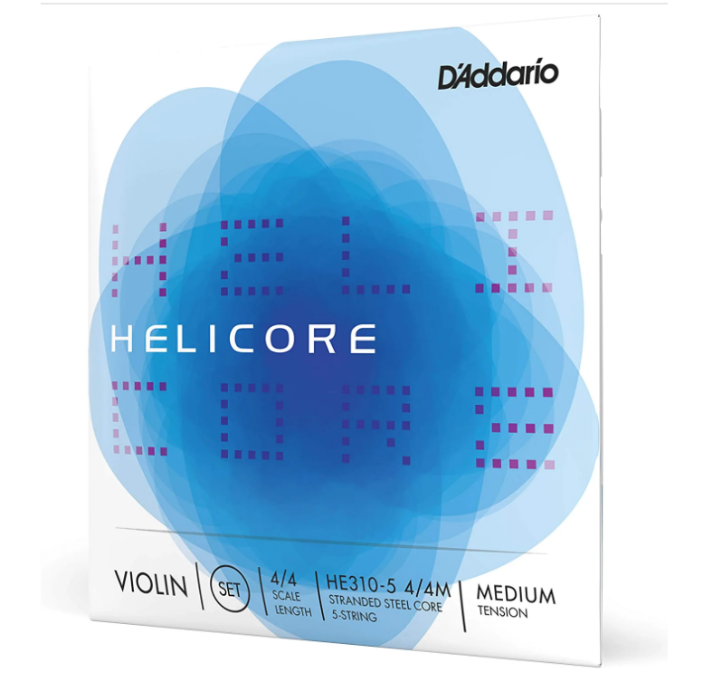 D'Addario Helicore Violin 5-String Set, 4/4 Scale - Poppa's Music 