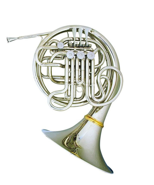 Hans Hoyer Double Kruspe F/Bb French Horn - Mini Ball Linkage - Detachable Bell - Nickel Silver - 6801NSA-L - Poppa's Music 