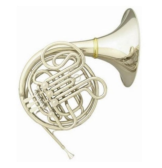 Hans Hoyer Double Kruspe F/Bb French Horn - String Linkage - Detachable Bell - Nickel Silver - 6802NSA-L - Poppa's Music 
