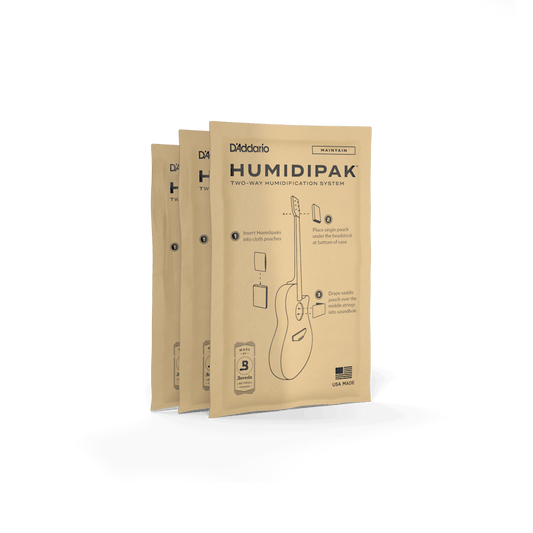 D'Addario Humidipak Two-Way Humidification System Replacement Packets, 3-Pack - PW-HPRP-03 - Poppa's Music 