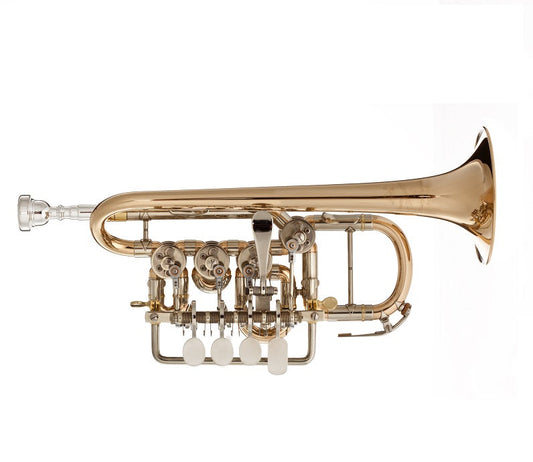 J. Scherzer 8111 High Bb/A Rotary Piccolo Series Rotary Trumpet - Poppa's Music 