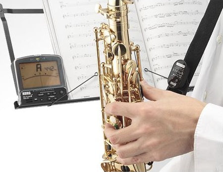 Korg Wi-Tune Wireless Tuner with Strap for Saxophone or Clarinet - WR01S - Poppa's Music 