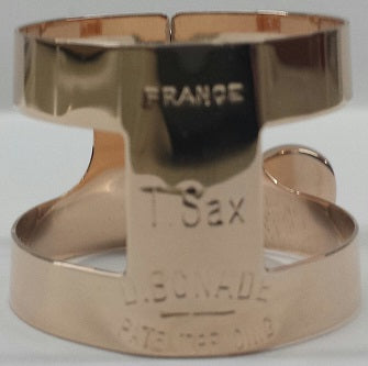 Bonade Inverted Tenor Sax Plated Ligature - Rose Gold - 2255UGP - Poppa's Music 