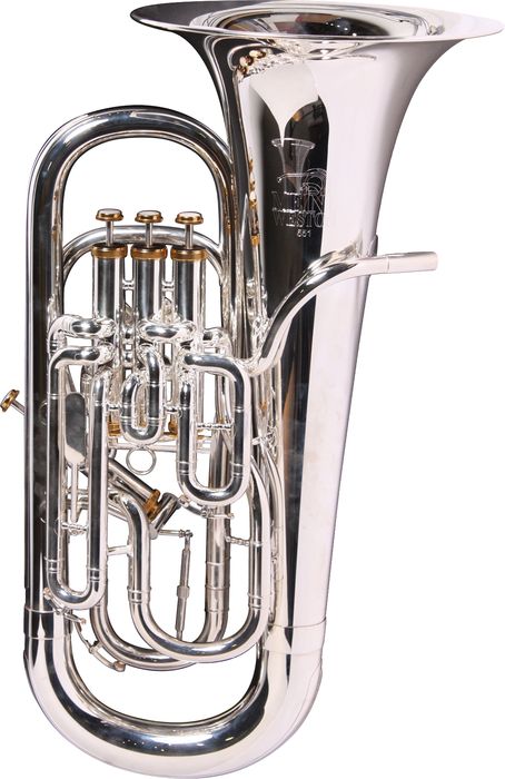 Meinl Weston Bb Euphonium - Tuning Trigger - Nickel Silver with Gold Accents - 551MT-S - Poppa's Music 